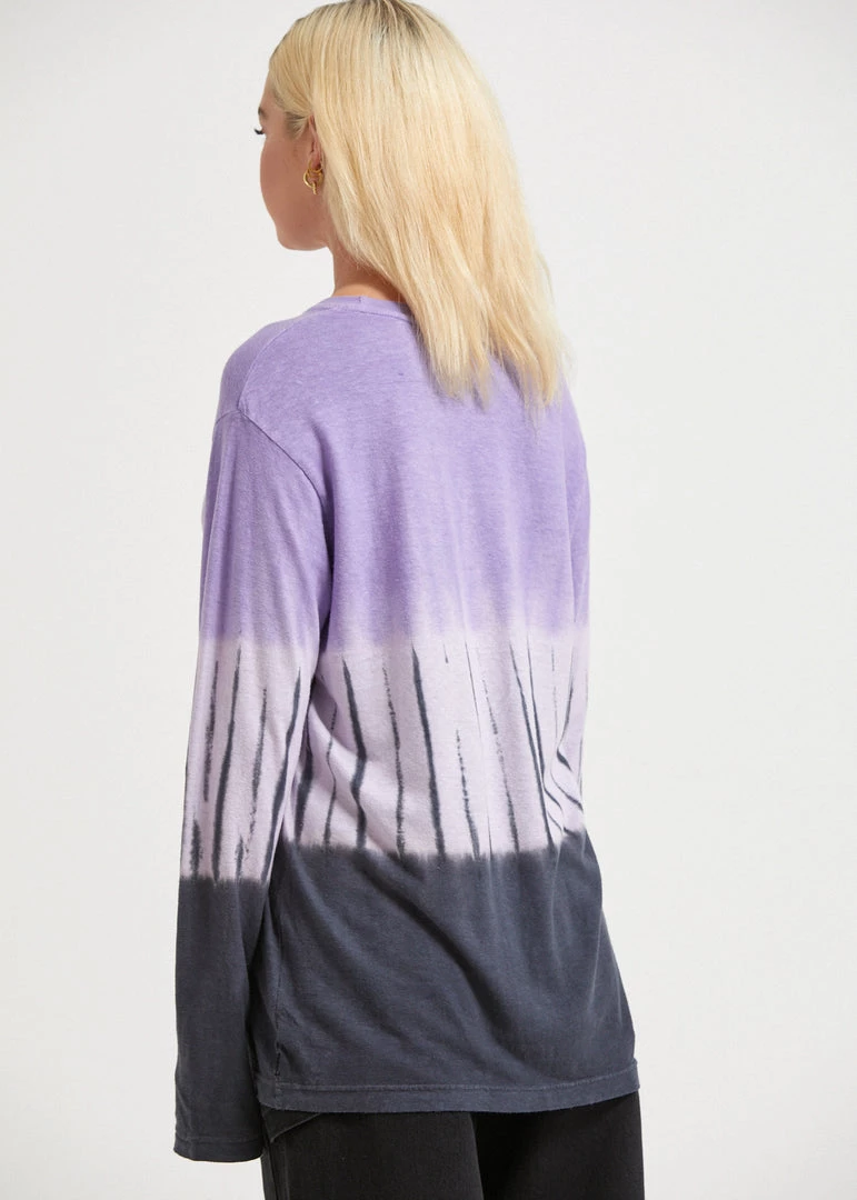 Clothing Afends Womens Moonshadow - Hemp Washed Long Sleeve T-Shirt - Plum 4 Clothing Afends Womens Moonshadow - Hemp Washed Long Sleeve T-Shirt - Plum