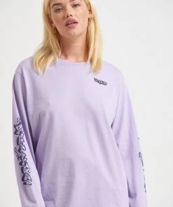 Afends Womens Tracks - Recycled Long Sleeve Graphic T-Shirt - Tulip