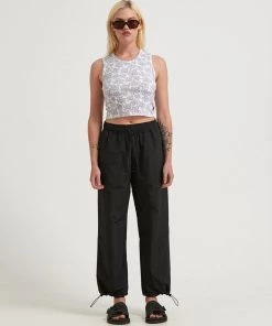 Afends Womens Digital Daisy - Recycled Ribbed Tank - Charcoal 7 Afends Womens Digital Daisy - Recycled Ribbed Tank - Charcoal