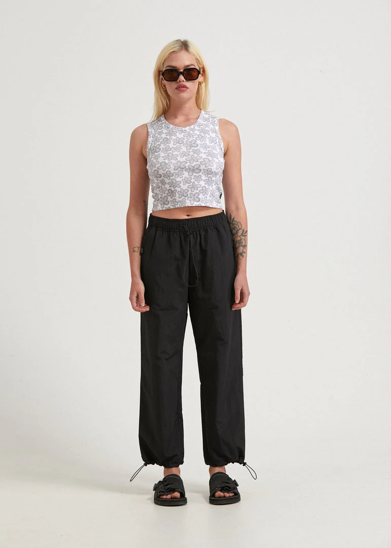 Afends Womens Digital Daisy - Recycled Ribbed Tank - Charcoal 3 Afends Womens Digital Daisy - Recycled Ribbed Tank - Charcoal