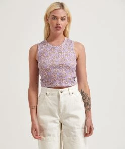 Afends Womens Digital Daisy - Recycled Ribbed Tank - Tulip Clothing
