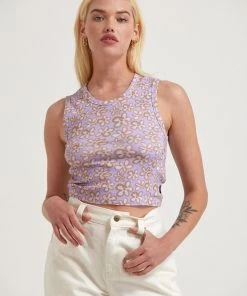 Afends Womens Digital Daisy - Recycled Ribbed Tank - Tulip Clothing