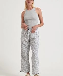 Clothing Afends Womens Ava - Recycled Spray Pants - Charcoal