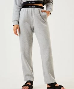 Afends Womens Homebase - Hemp Sweat Pants - Shadow Grey Marle