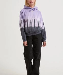 Clothing Afends Womens Moonshadow - Hemp Washed Hoodie - Plum