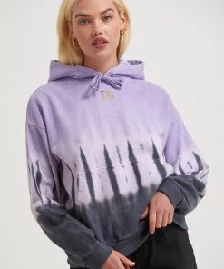Clothing Afends Womens Moonshadow - Hemp Washed Hoodie - Plum