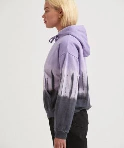 Clothing Afends Womens Moonshadow - Hemp Washed Hoodie - Plum