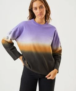 Afends Womens Fixative - Hemp Crew Neck Jumper - Plum