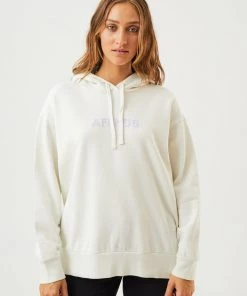 Afends Womens Dua - Recycled Hoodie - Off White