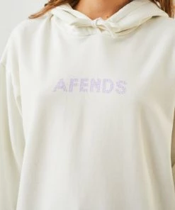 Afends Womens Dua - Recycled Hoodie - Off White