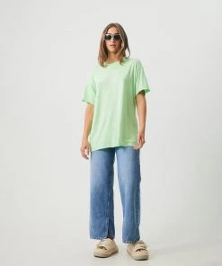 NEW ARRIVALS Afends Womens Elation - Hemp Oversized T-Shirt - Lime Green 11 NEW ARRIVALS Afends Womens Elation - Hemp Oversized T-Shirt - Lime Green