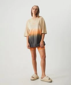 NEW ARRIVALS Afends Womens Polarised - Recycled Oversized T-Shirt - Cement