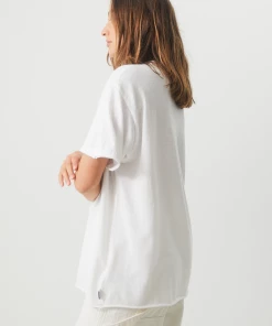 NEW ARRIVALS Afends Womens Elation - Hemp Oversized T-Shirt - White