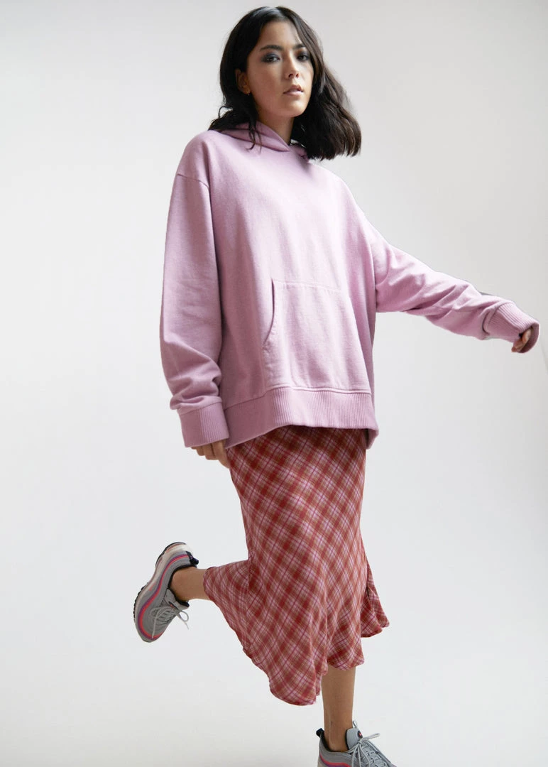 Afends Womens Remi - Hemp Oversized Hoodie - Smokey Pink Clothing 6 Afends Womens Remi - Hemp Oversized Hoodie - Smokey Pink Clothing