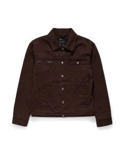 SALE Afends Unisex Richmond - Unisex Organic Denim Jacket - Coffee