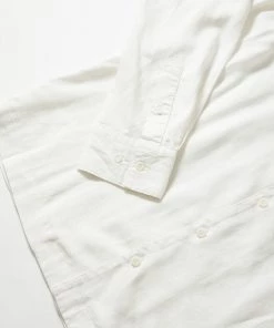 SALE Afends Mens Everyday - Hemp Long Sleeve Shirt - White