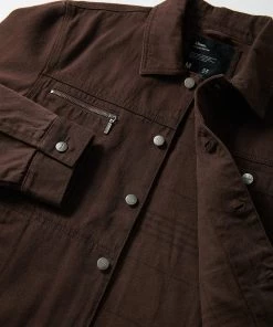 SALE Afends Unisex Richmond - Unisex Organic Denim Jacket - Coffee