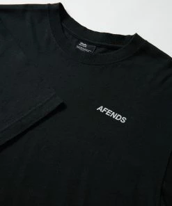 SALE Afends Unisex Sidewalk - Unisex Retro Fit Tee - Black