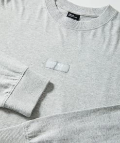 SALE Afends Unisex Society - Unisex Retro Fit Long Sleeve Tee - Grey Marle