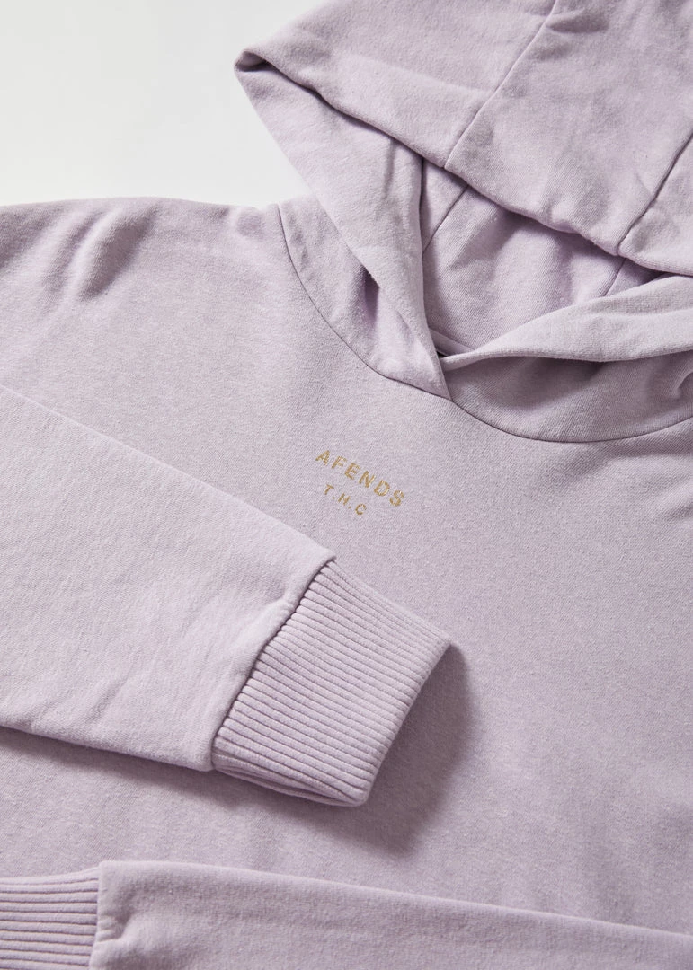 Afends Womens Revolve - Hemp Oversized Pull On Hood - Lilac SALE 6 Afends Womens Revolve - Hemp Oversized Pull On Hood - Lilac SALE