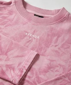 Afends Womens Evolve - Hemp Oversized Crew Neck - Smokey Lilac 11 Afends Womens Evolve - Hemp Oversized Crew Neck - Smokey Lilac