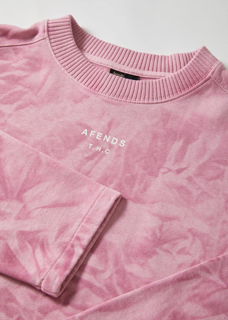 Afends Womens Evolve - Hemp Oversized Crew Neck - Smokey Lilac 6 Afends Womens Evolve - Hemp Oversized Crew Neck - Smokey Lilac