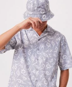 Afends Unisex Tribal - Organic Bucket Hat - Silver Clothing 6 Afends Unisex Tribal - Organic Bucket Hat - Silver Clothing